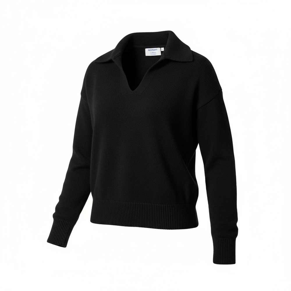Classic Black V-neck Women's Sweater